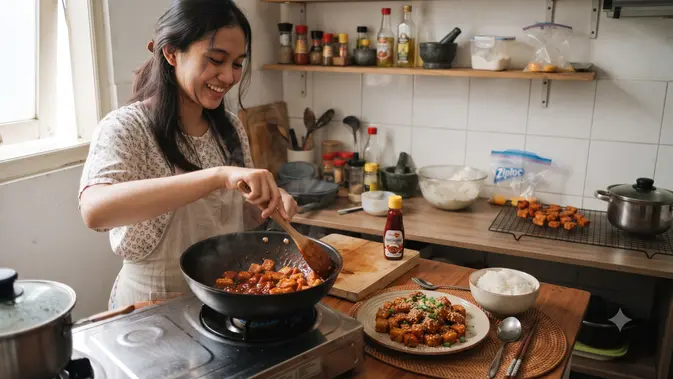 Cara Membuat Tempe Saus Korea Pedas Manis (AI Generated)