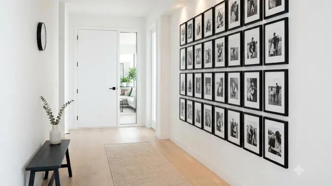 Cara Mengubah Lorong Sempit Menjadi Galeri Foto Keluarga (AI generated)