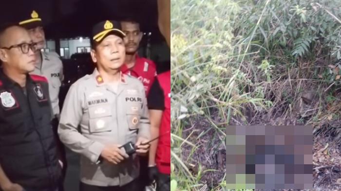 PENEMUAN MAYAT - (kiri) Kapolsek Sako AKP Makmun Nartawinata saat ditemui pada Sabtu (8/8/2026). (kanan) penampakan penemuan mayat laki-lak di TKP yaitu Kelurahan Sri Mulya, Jalan Padat Karya, Palembang