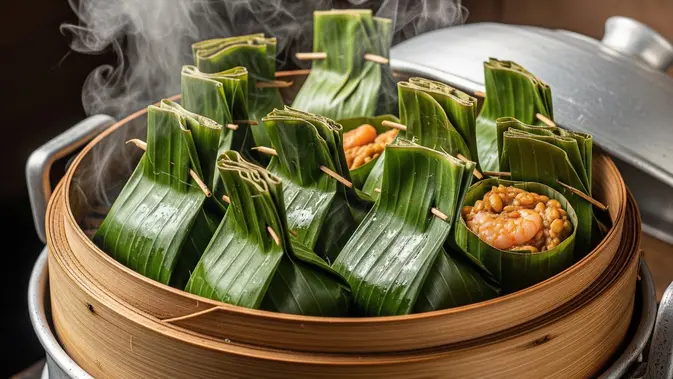 Resep Pepes Tempe Udang yang Lezat. (AI Generated)