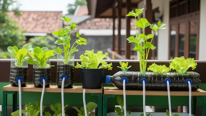 Cara Membuat Hidroponik Sederhana Tanpa Listrik (AI generated)