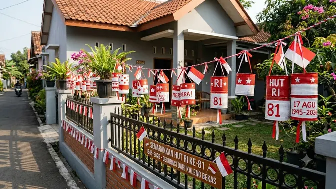 Ide Dekorasi 17 Agustus dari Kaleng Bekas. (AI Generated)