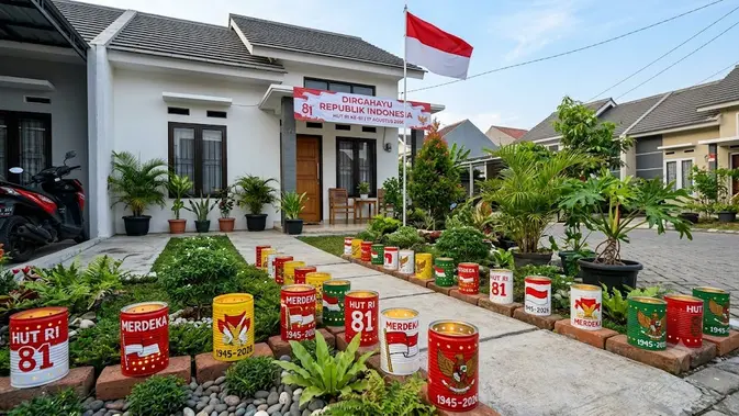 Ide Dekorasi 17 Agustus dari Kaleng Bekas. (AI Generated)