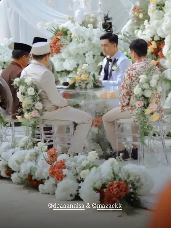 Akad nikah Dea Annisa dan Mazaki Ahmad © instagram.com/qoritilawah