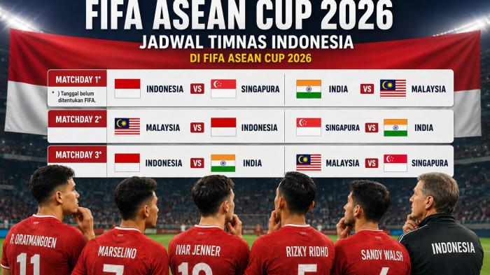 FIFA ASEAN CUP 2026 -- Jadwal Matchday FIFA ASEAN Cup 2026: Perdana Timnas Indonesia Vs Singapura, Format, Grup A dan B.