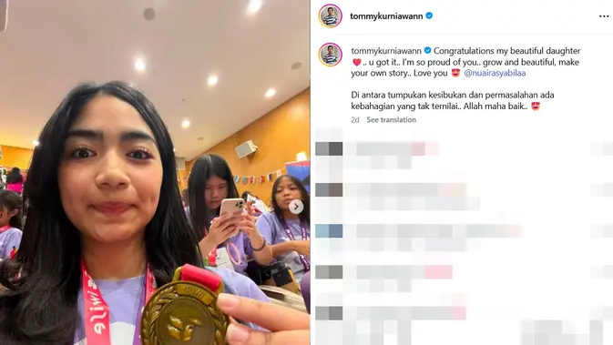 Postingan Tommy Kurniawan untuk Aira © instagram.com/tommykurniawann