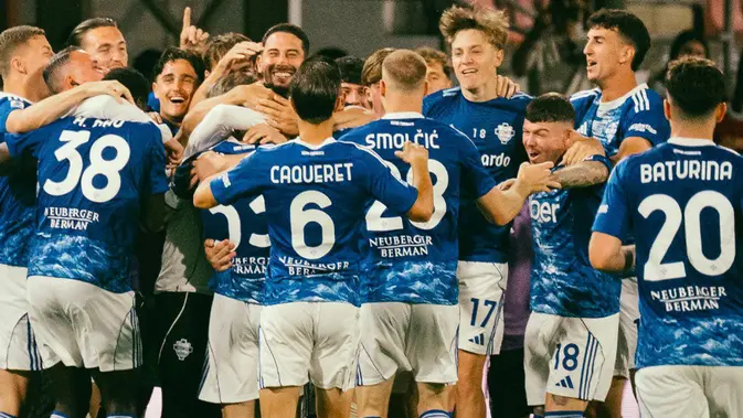 Como 1907 setelah memastikant tiket ke Liga Champions 2026/2027. (Dok. X @Como_1907)