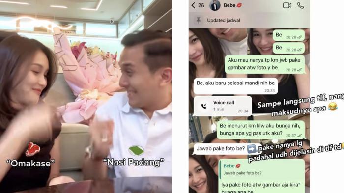 ISI CHAT - Gaya pacaran pedangdut Ayu Ting Ting dan politisi Kevin Gusnadi saat berkirim pesan di WhatsApp terekam, dicapture Minggu (9/8/2026). 