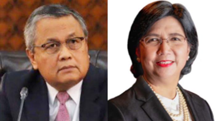 SEMENTARA - Destry Damayanti (kanan), Deputi Gubernur Senior Bank Indonesia yang kini menduduki jabatan Gubernur BI sementara setelah Perry Warjiyo mundur. 