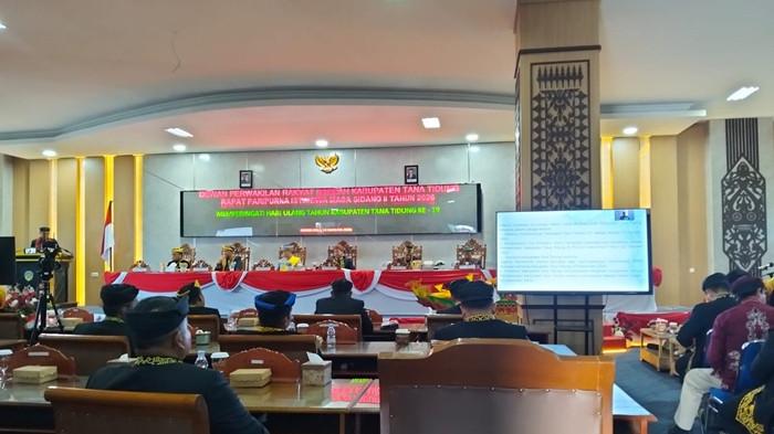 SEJARAH PEMBENTUKAN KTT - Pelaksanaan Rapat Paripurna Istimewa Masa Sidang II di ruang rapat Kantor DPRD Tana Tidung, Jalan Inhutani, Tideng Pale, Kecamatan Sesayap, Kabupaten Tana Tidung, Kaltara, Senin (10/8/2026). Sejarah pembentukan KTT miliki perjalanan panjang hingga kini berusia 19 tahun. (TribunKaltara.com/Rismayanti)