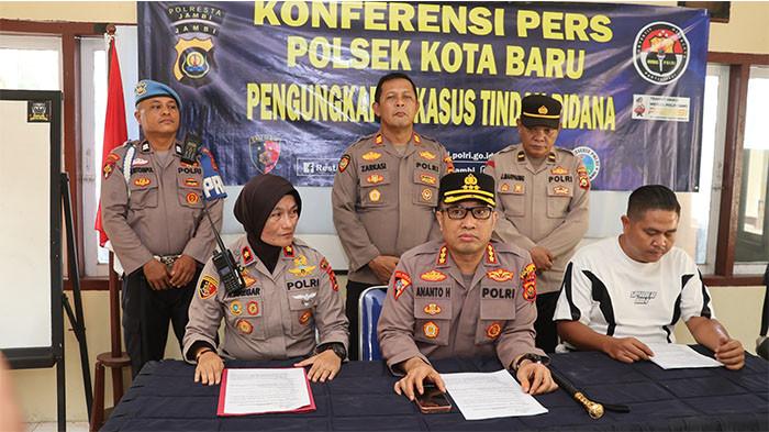 DITANGKAP - Tiga residivis ditangkap setelah kepergok mencuri motor pekerja laundry di Kota Jambi, Jumat (7/8/2026) siang.