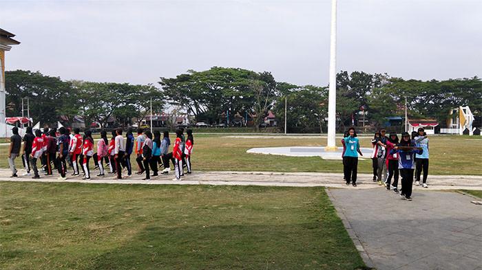 PASKIBRAKA - Sebanyak 31 calon Paskibraka Merangin mulai menjalani latihan dan karantina untuk persiapan upacara HUT ke-81 RI.