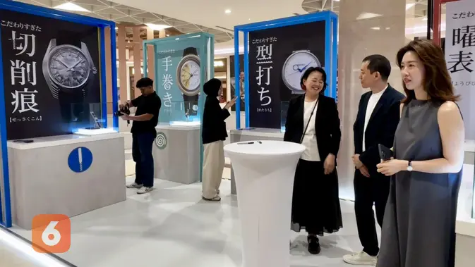 SEIKO mempersembahkan pameran jam tangan Power Design Project 2026 dengan membawa tujuh concept watches ke Jakarta pada 20 Juli sampai 1 Agustus 2026 di Plaza Senayan. (Liputan6.com/Asnida Riani)