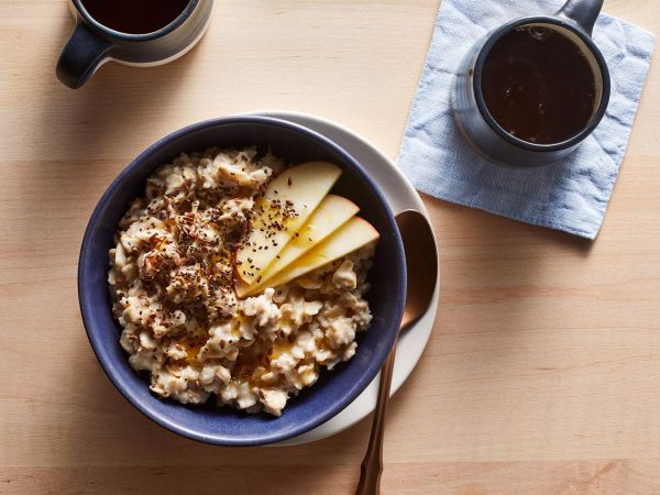 Overnight Oats recipe in a bowl on a table Credit: Jennifer Causey