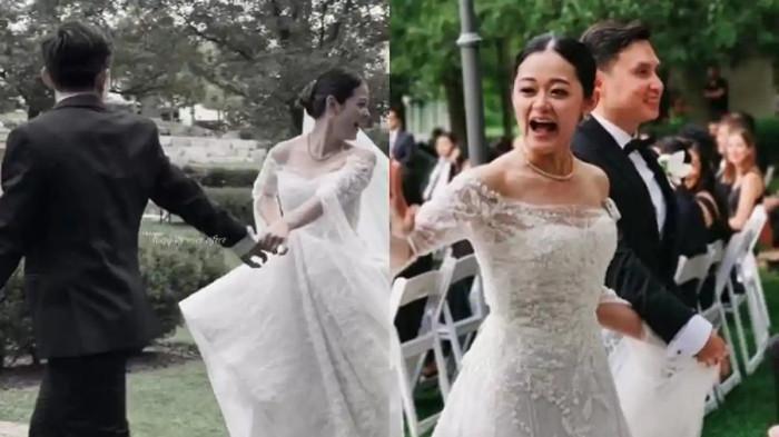 Momen pernikahan Gisela dan kekasihnya yang ia abadikan lewat akun instagram pribadinya pada Senin (10/8/2026).