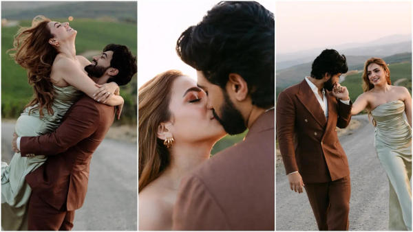 Sukriti Kakar and Shoumik Shettty engagement pics