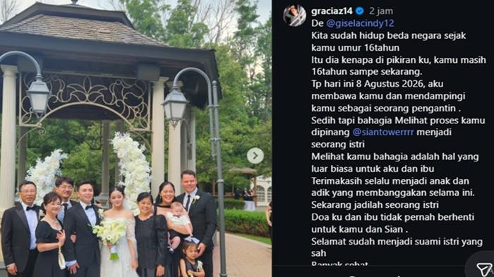 Gracia Indri membagikan momen haru saat mendampingi adiknya, Gisela Cindy ke al