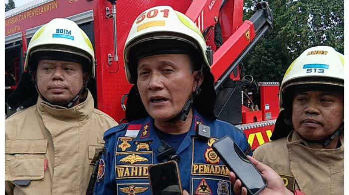 Kasi Ops Sudin Gulkarmat Jakarta Timur, Abdul Wahid saat memberi keterangan di Kramat Jati, Kamis (19/3/2026).  