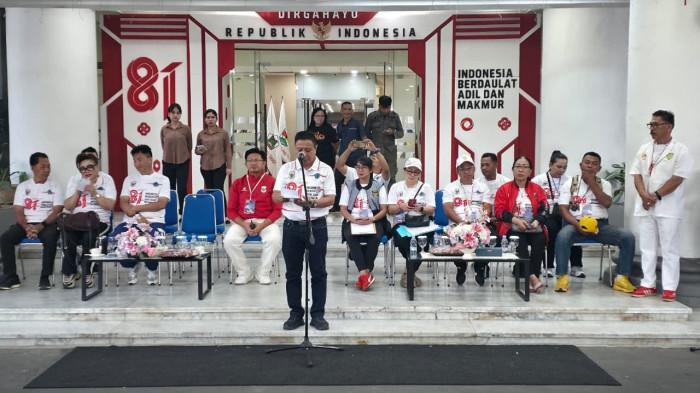 Semangat kemerdekaan terasa begitu kuat dalam Lomba Gerak Jalan