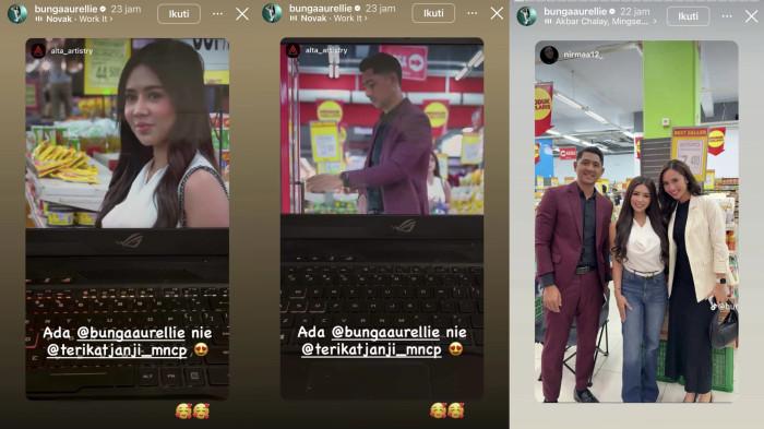 Kolase Miss Grand Kalimantan Tengah, Bunga Aurellie saat membintangi sinetron Terikat Janji