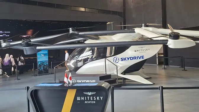 PT Whitesky Aviation mengadakan acara Welcoming The Future of Air Mobility, dengan mengenalkan teknologi eVTOL (Electric Vertical Take-Off and Landing). (Dok Whitesky)