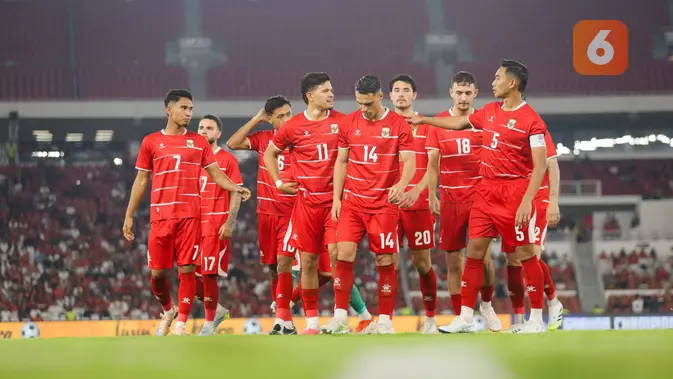 Timnas Indonesia pada laga FIFA Matchday melawan Mozambik di SUGBK, Jakarta, Selasa (9-6-2026). (Bola.com/Bagaskara Lazuardi)