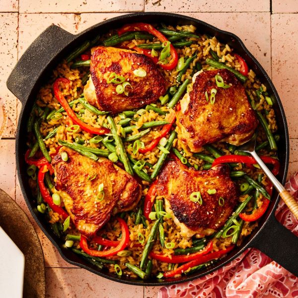 A recipe image of Sesame Chicken Skillet Casserole Credit: Photographer: Morgan Hunt Ward.