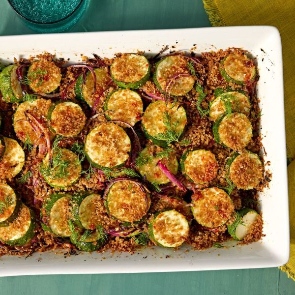A recipe image of Mediterranean Diet Zucchini Casserole Credit: Photographer: Jen Causey.