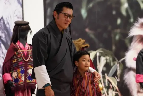 King Jigme Khesar with his eldest son. Photo: Instagram King Jigme Khesar