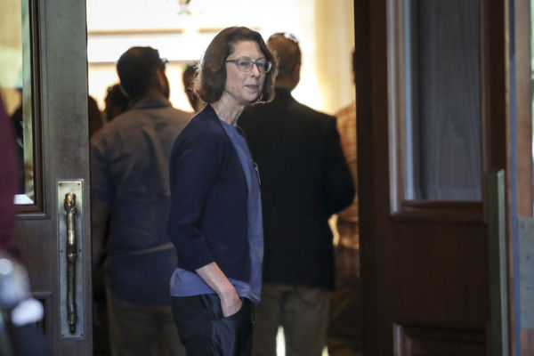Abigail Johnson, chief executive officer at Fidelity Investments, arrives at the annual Allen & Company Sun Valley Conference, July 9, 2019 in Sun Valley, Idaho. Photo by Getty Images via AFP