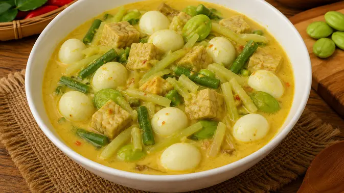 Resep Sayur Lodeh Telur Puyuh yang Gurih dan Segar/AI Generated