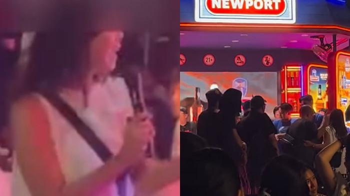 HAFALAN HADIAH MIRAS - Wanita yang bikin tantangan hafalan hadiah miras (KIRI). Saat wanita membaca surah Ad-Duha di booth miras (KANAN). Penampanag Wanita yang Bikin Tantangan Hafalan Alquran Hadiah Miras