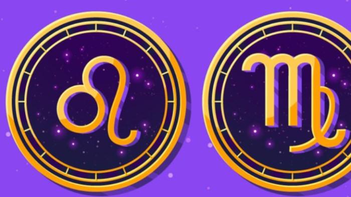 RAMALAN ZODIAK -- Ilustrasi simbol zodiak Leo dan Virgo. Simak ramalan zodiak besok, Senin, 3 November 2025. Ketahui peruntungan cinta, keuangan, karier, dan kesehatan.