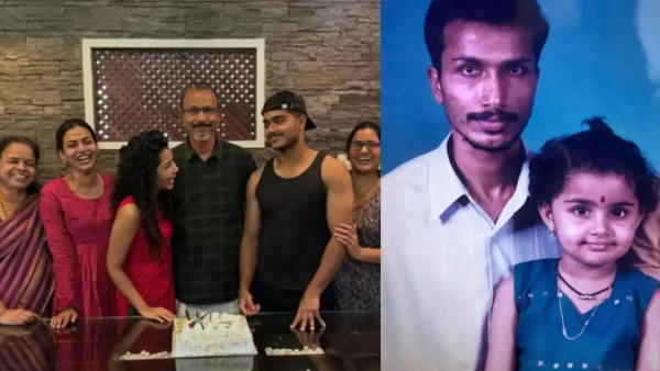 Anupama Parameswaran with her parents, brother and other members of family