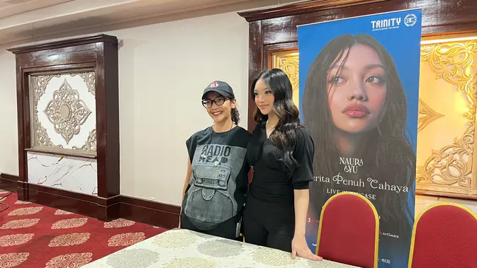 Naura Ayu dan Ava Victoria dalam syukuran Showcase 