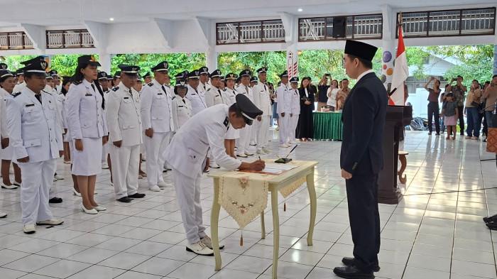 96 Penjabat Kapitalaung resmi dilantik dan diambil sumpahnya