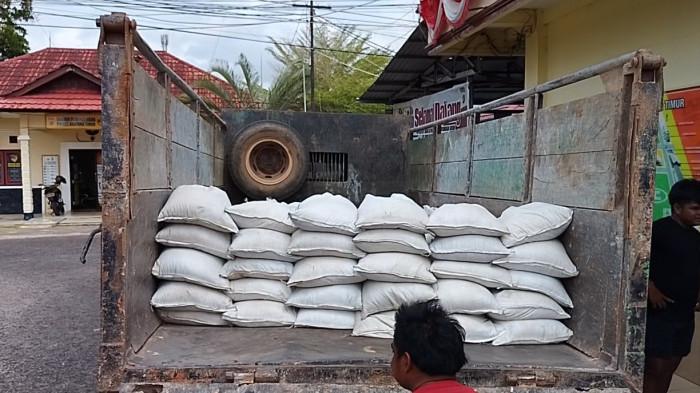 Truk pengangkut hasil tangkapan berupa pasir timah ilegal di Desa Gantung, Kabupaten Belitung Timur, Kamis (13/8/2026) sekitar pukul 02.00 WIB.