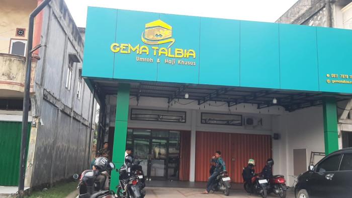 KANTOR  TRAVEL - Suasana Kantor Gema Talbia Haji dan Umroh di Jalang Lingkar Selatan, Kecamatan Paal Merah, Kota Jambi, Kamis (6/8/2026).