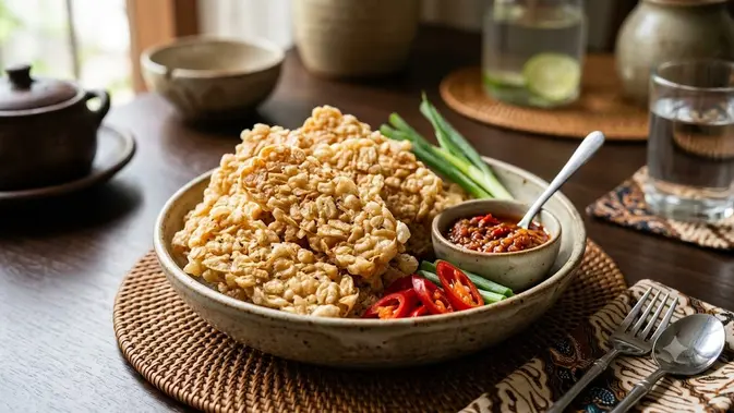 Resep tempe kriuk kristal. [AI Generated]