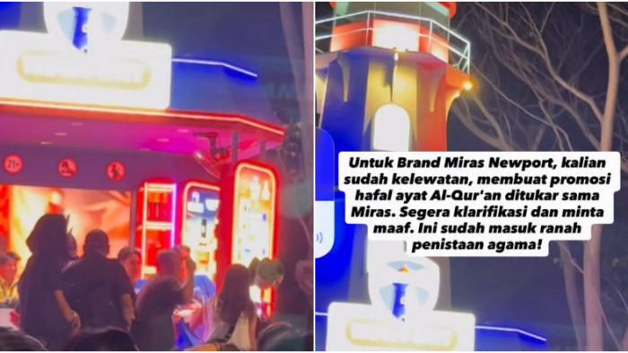 Tangkapan layar video dugaan penistaan agama yang terjadi dalam sebuah festival musik di kawasan Ancol, Pademangan, Jakarta Utara.