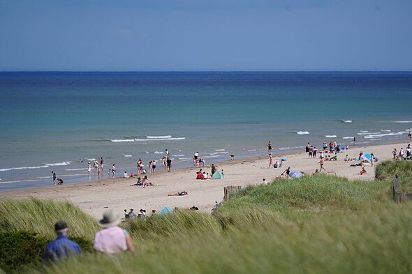 Bamburgh Beach in Northumberland Bamburgh Beach in Northumberland