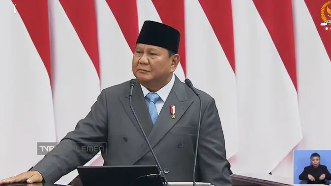 Presiden Prabowo Subianto di Sidang Tahunan MPR
