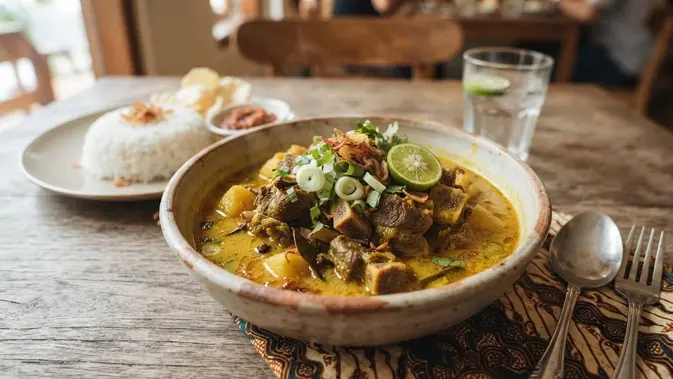 Resep Gulai Kambing Empuk yang Gurih Anti Prengus (AI generated)