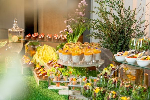 Fingerfood buffet for a meeting at the resort. Photo courtesy of InterContinental Phu Quoc