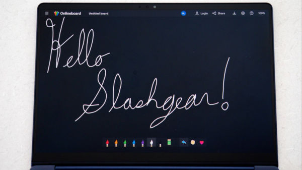 Close-up of Dell 14S touchscreen with 