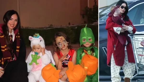 Megan Fox with her children.