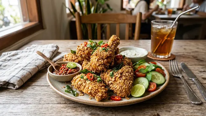 Resep Ayam Crispy Gandum yang Renyah dan Gurih/AI Generated Resep Ayam Crispy Gandum yang Renyah dan Gurih/AI Generated