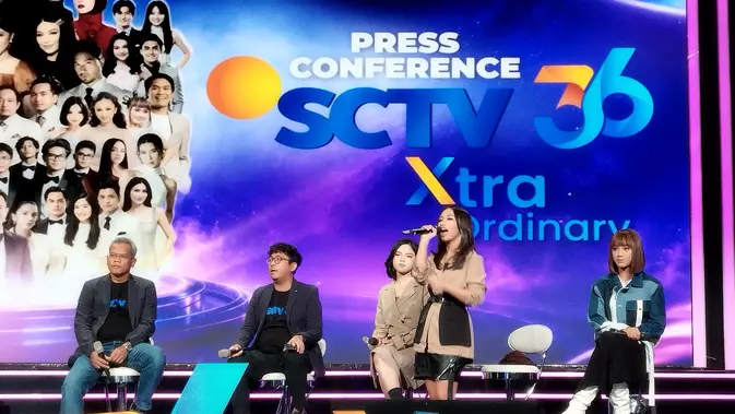 Konferensi pers Perayaan HUT ke-36 SCTV. (M Altaf Jauhar/ Liputan6.com)