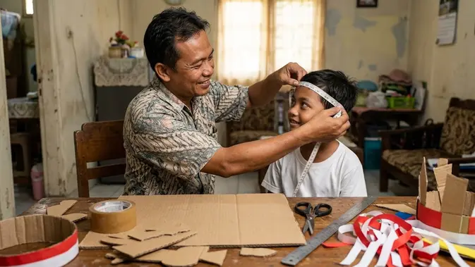 Membuat Topi Karnaval untuk Acara Kemerdekaan (AI Generated)