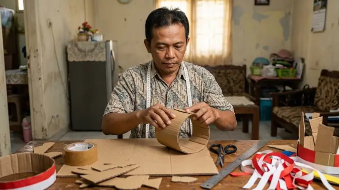 Membuat Topi Karnaval untuk Acara Kemerdekaan (AI Generated)